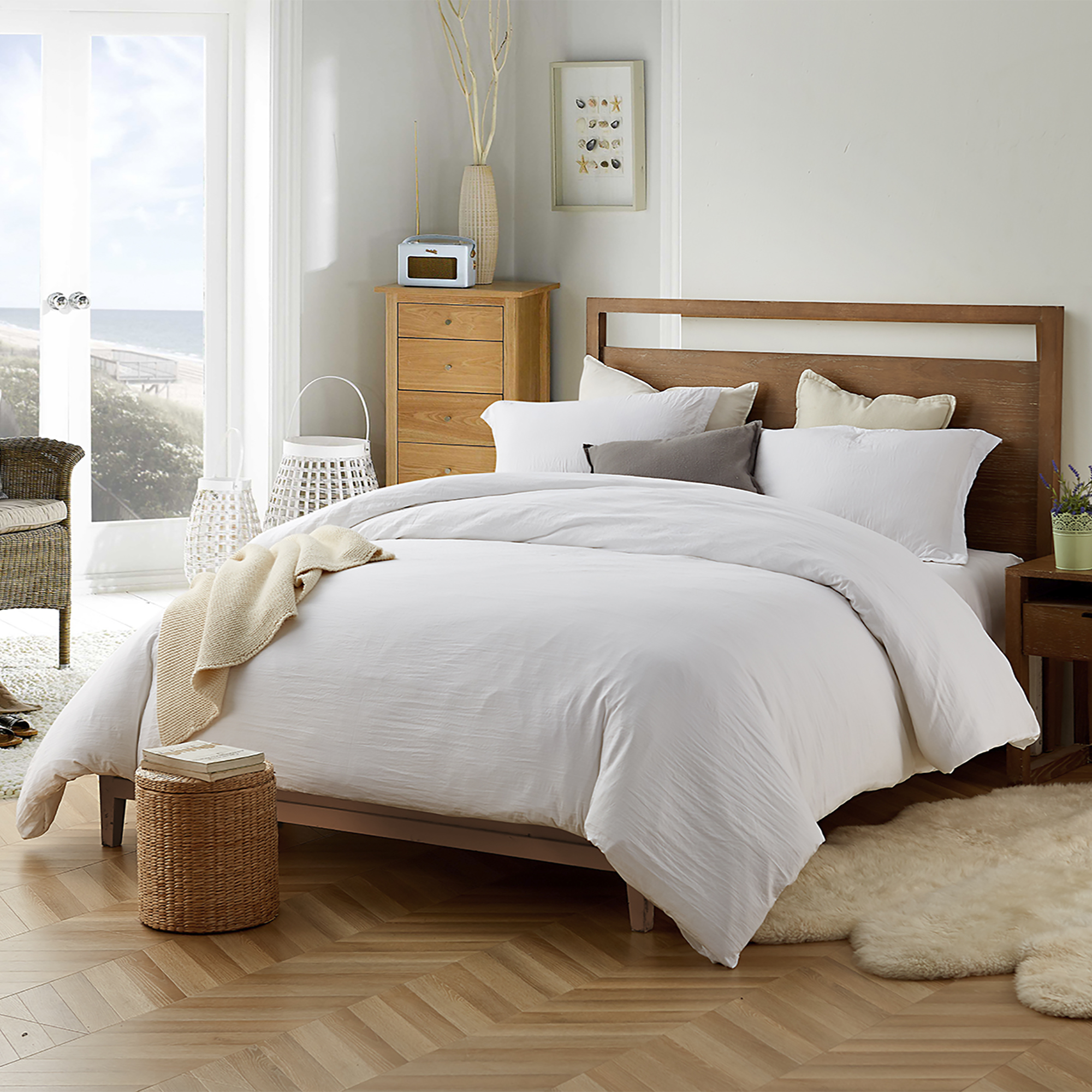 Natural Loft King Comforter - White