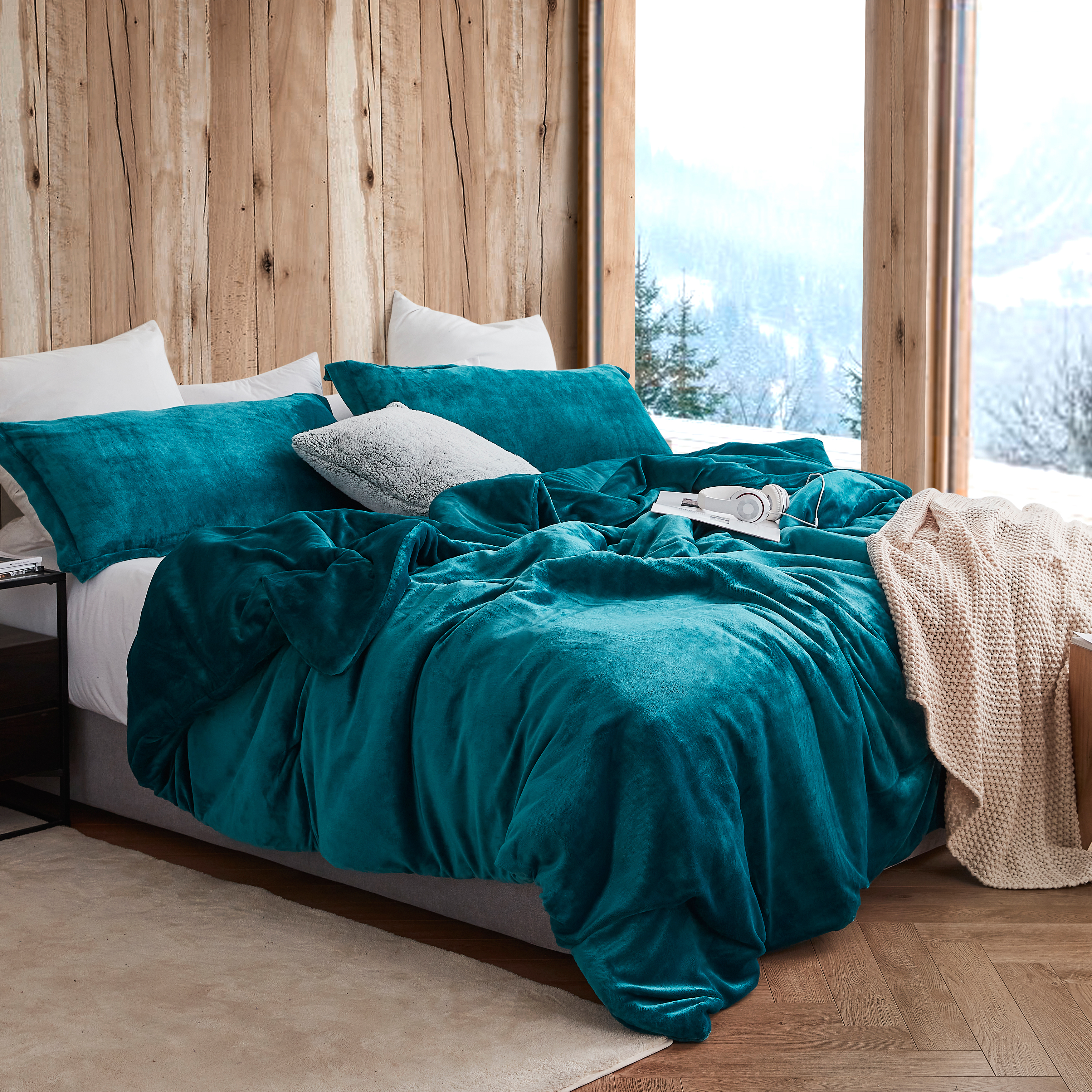 Coma Inducer Oversized King Comforter - The Original Plush - Deep Lagoon Blue