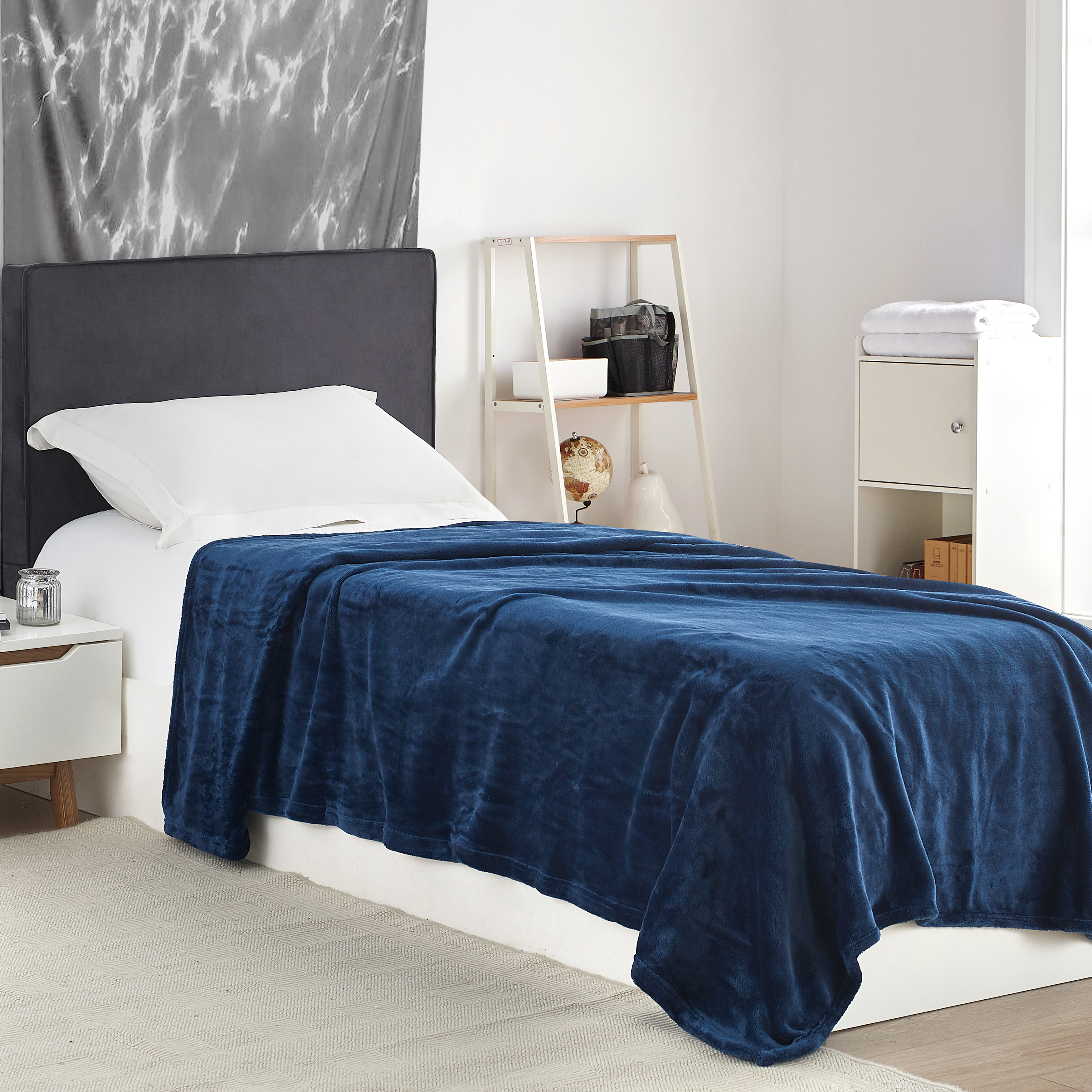 Navy online twin blanket