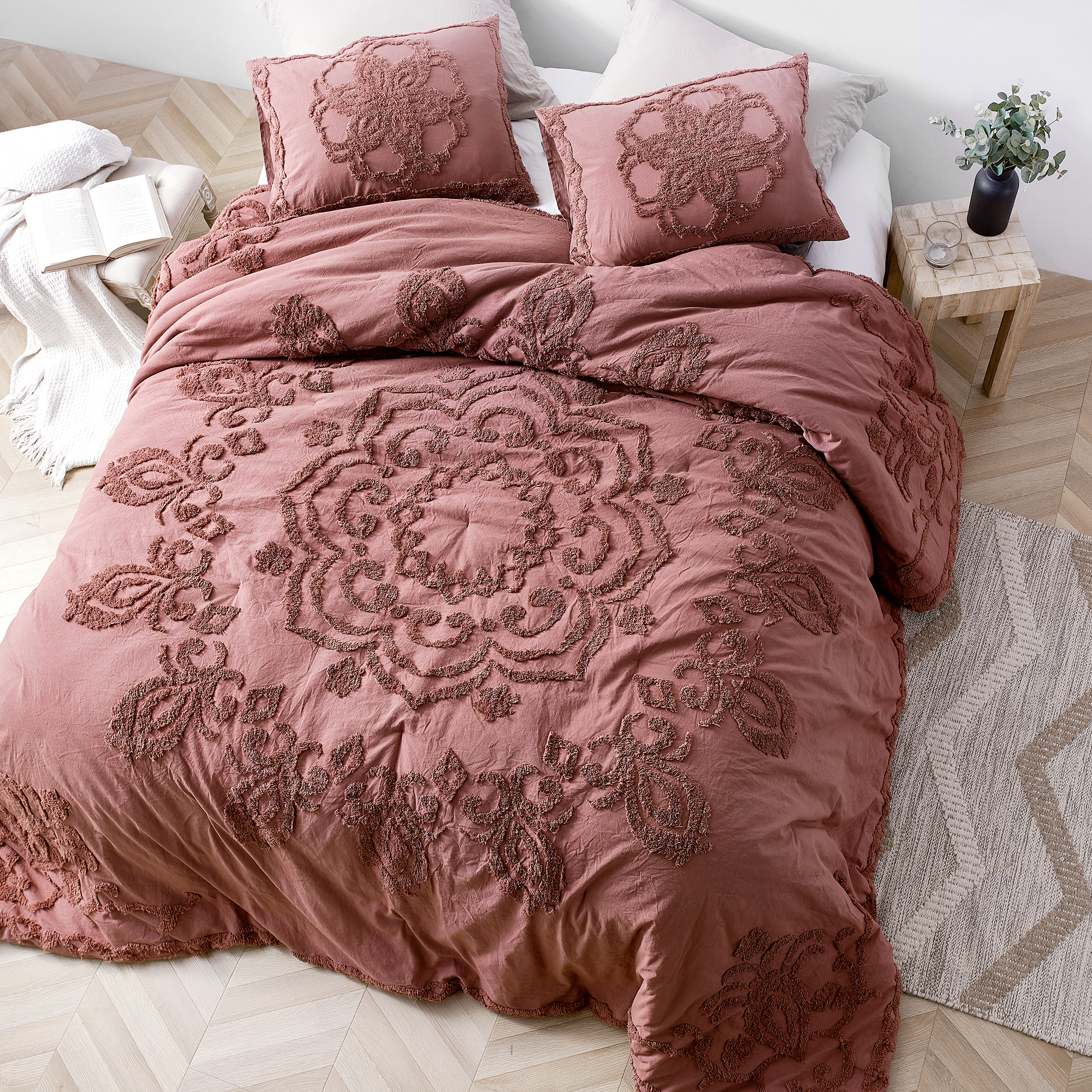 Burgundy sales pillow shams