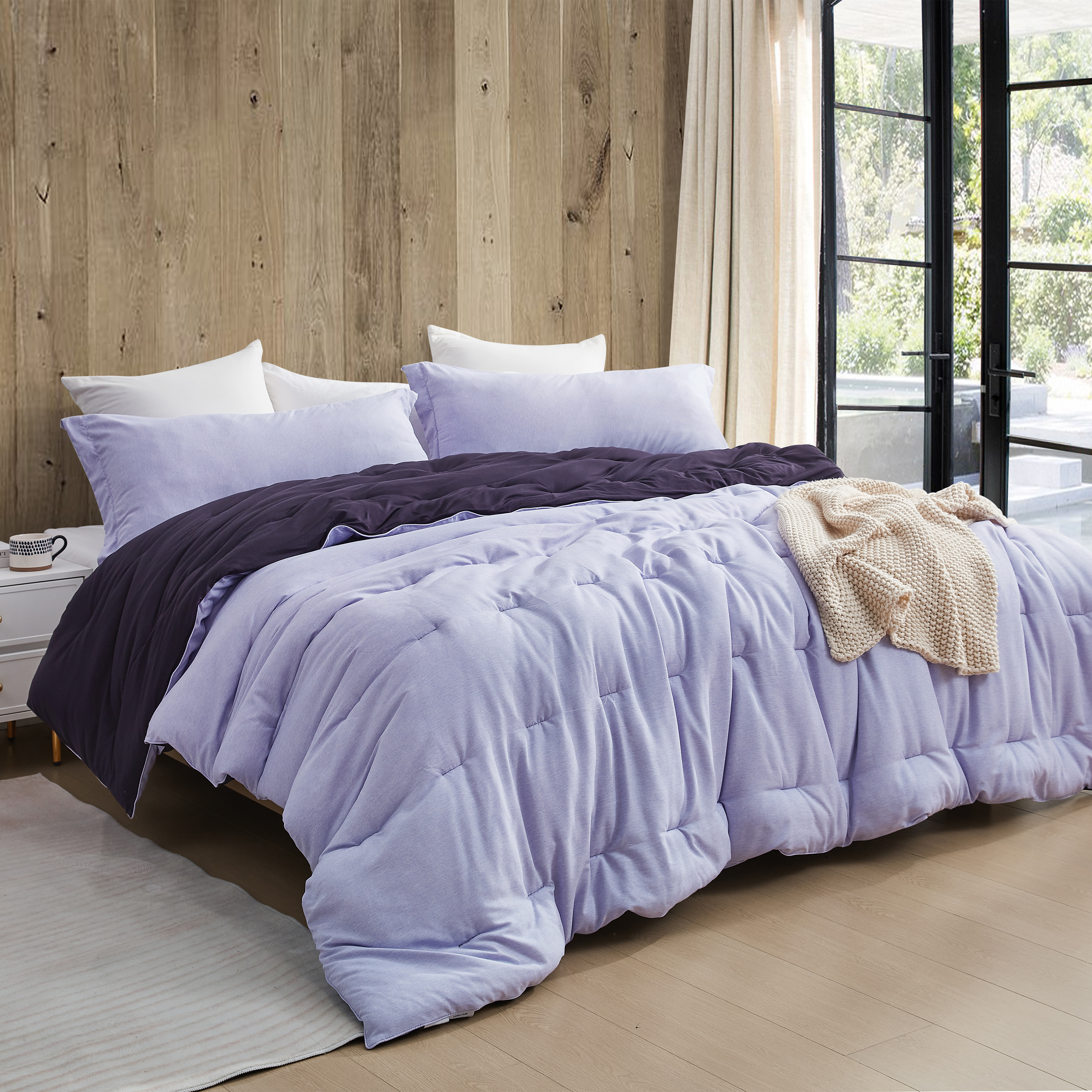 Yoga Pants - Coma Inducer® Oversized Cooling Comforter - Sweet Lavender x Midnight Purple
