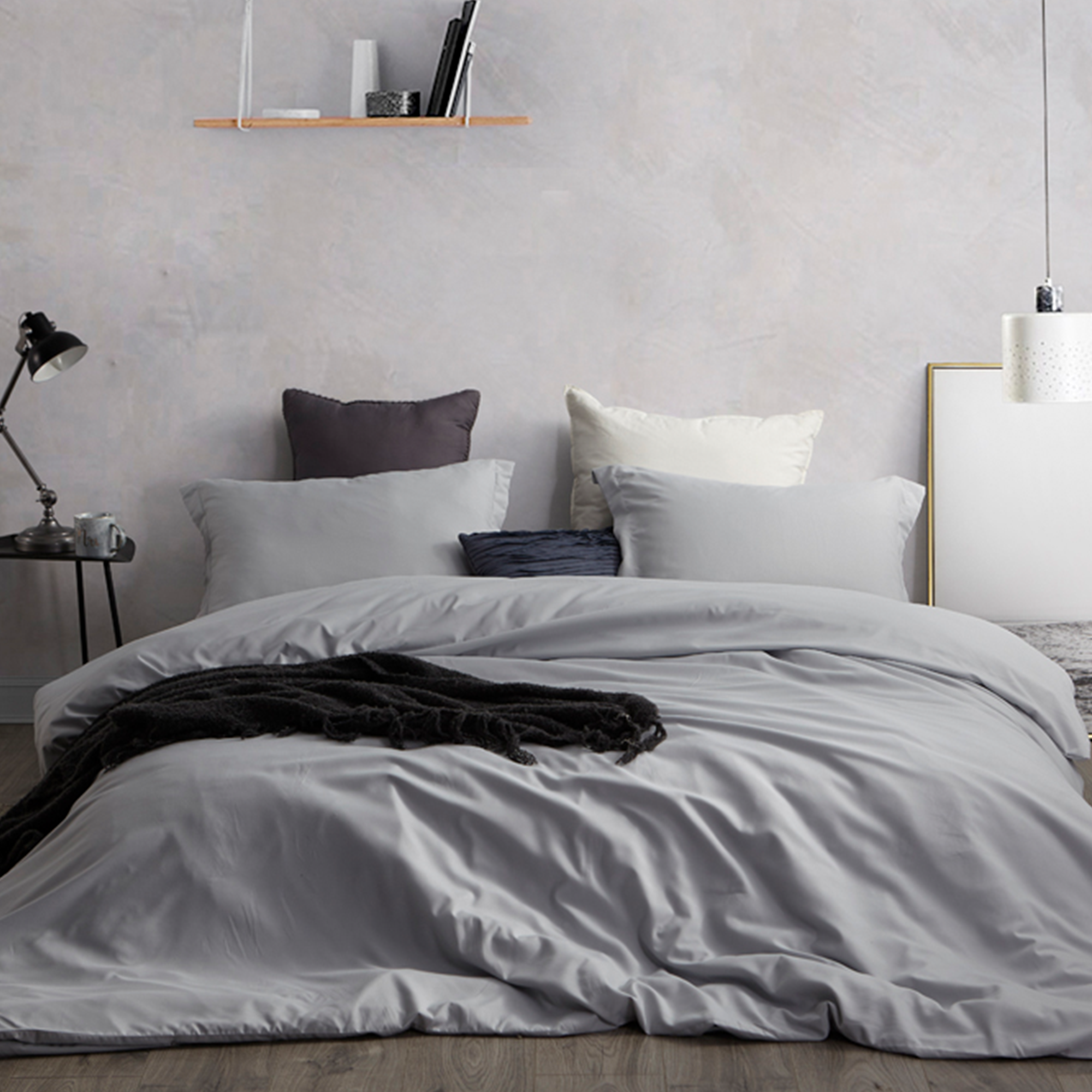 Duvet Cover Glacier Gray Supersoft Bedding - King, image size:2000x2000
