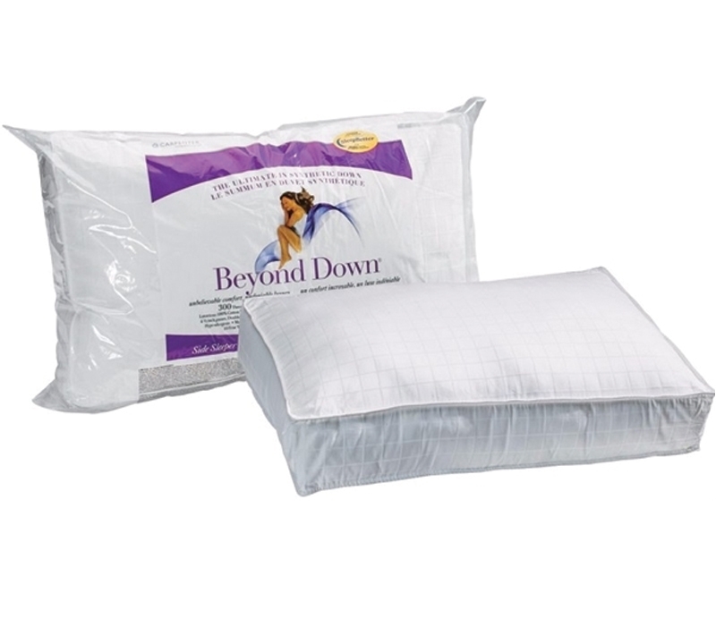 Standard Queen Pillow Beyond Down Side Sleeper Down Alternative and Cotton Standard Queen Size Pillpw