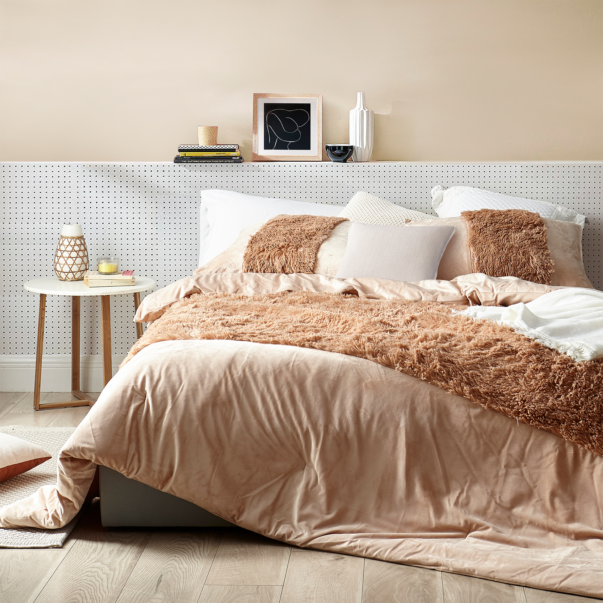 Luxury Plush Twin, Queen, or King Oversize Bedding Thick and Cozy Plush  Coma Inducer Peach Twin, Queen, or King Bedspread Set