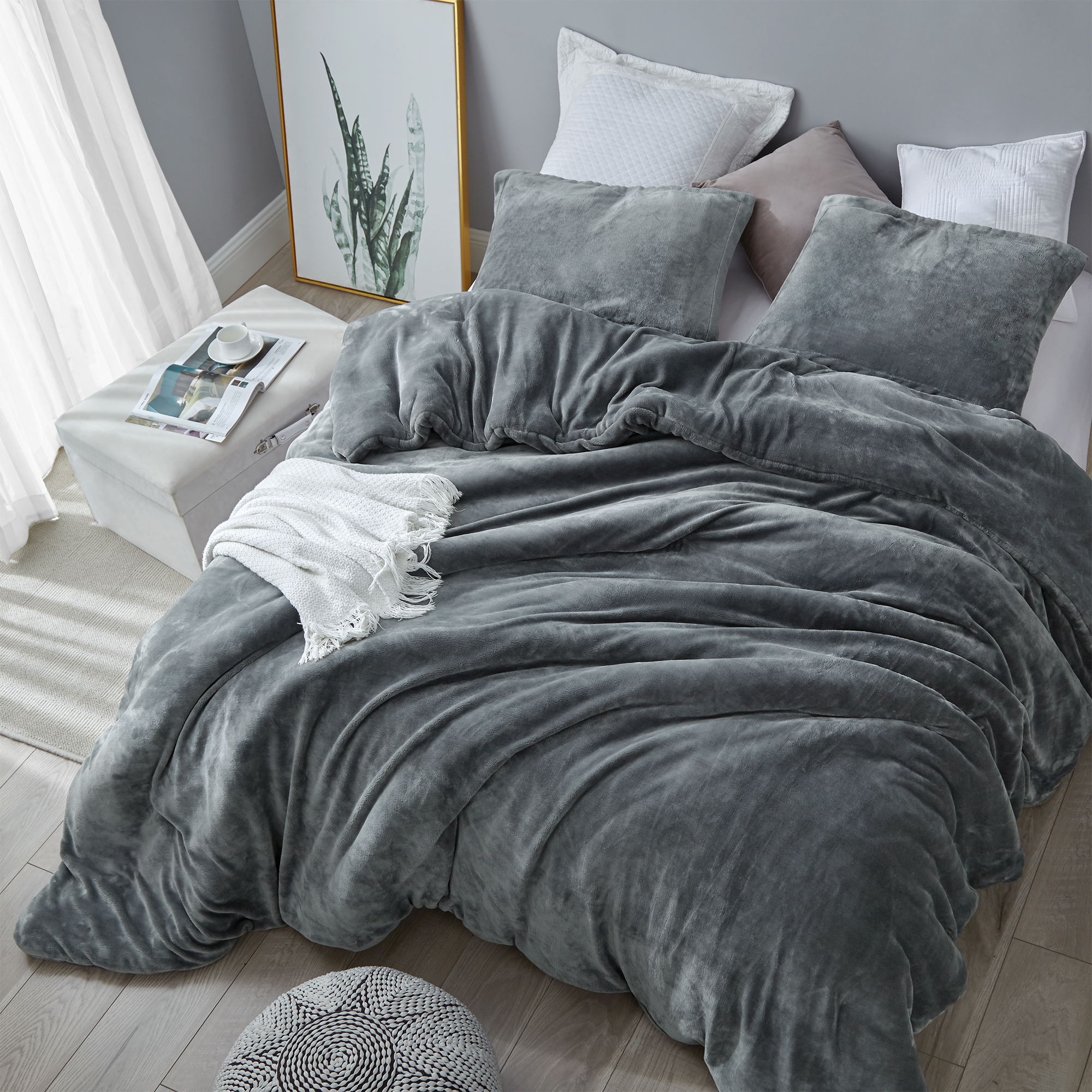 Plush comforter hot sale sets